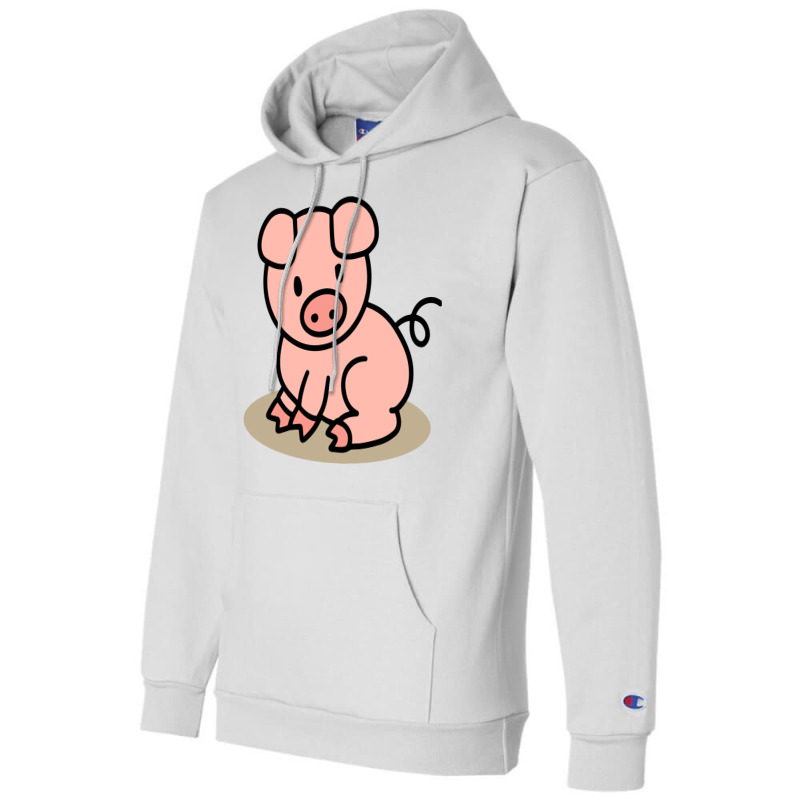 Sitting Pig Champion Hoodie by Morspective | Artistshot