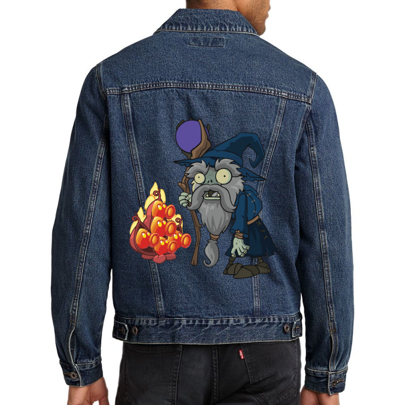 Plantsvszombiesmerlincharacter1 Men Denim Jacket | Artistshot