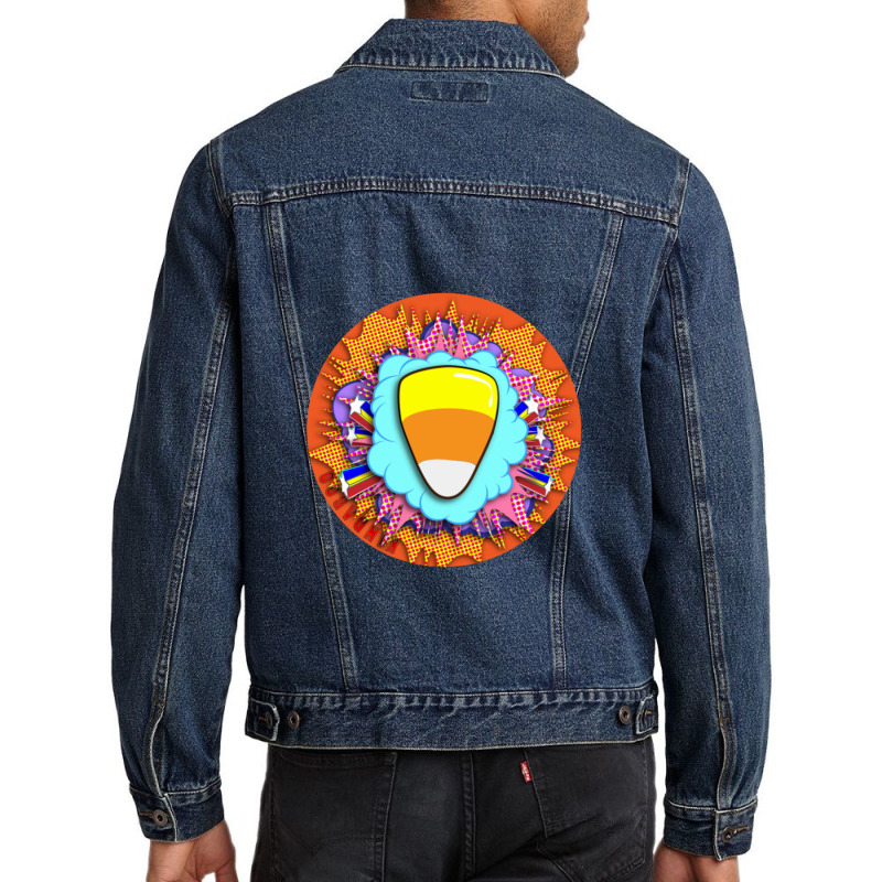 Candy Corn Pop Men Denim Jacket | Artistshot