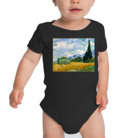 Vincent Van Gogh Wheat Field With Cypresses Baby Bodysuit | Artistshot