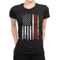 Dialysis Technician, American Flag Dialysis Tech T Shirt Ladies Fitted T-shirt | Artistshot