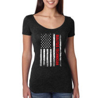 Dialysis Technician, American Flag Dialysis Tech T Shirt Women's Triblend Scoop T-shirt | Artistshot