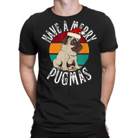 Pug Christmas Dog Santa Merry Pugmas Xmas Gifts T Shirt T-shirt | Artistshot