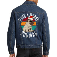 Pug Christmas Dog Santa Merry Pugmas Xmas Gifts T Shirt Men Denim Jacket | Artistshot