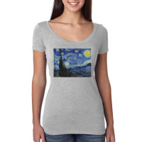 Vincent Van Gogh's Starry Night Women's Triblend Scoop T-shirt | Artistshot