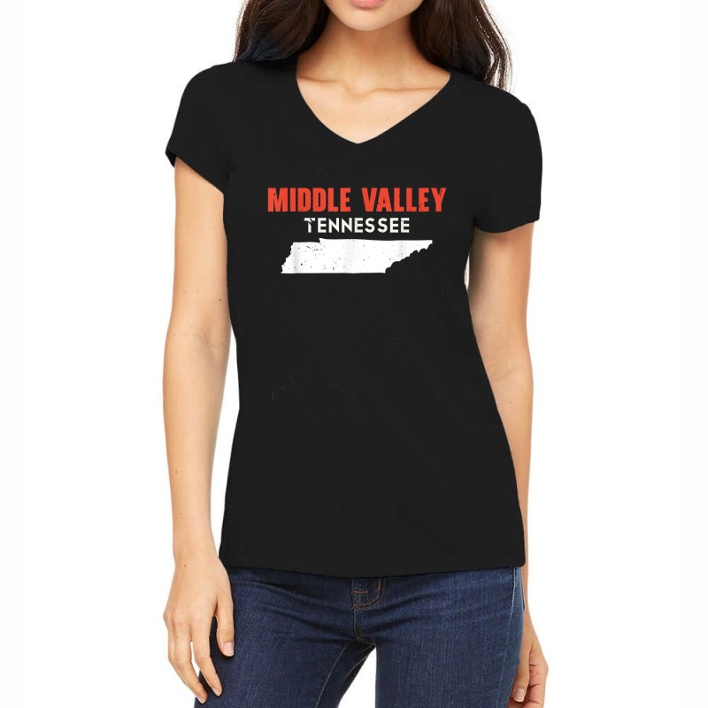 Middle Valley Tennessee Usa State America Travel Tennessean Women's V-Neck T-Shirt by Uniform | Artistshot