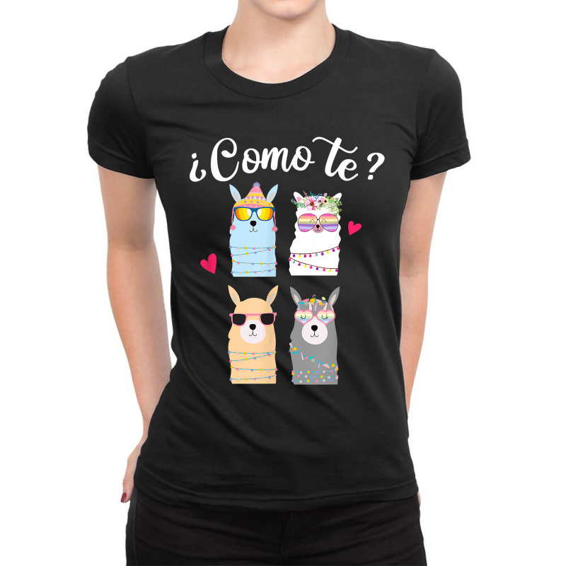 Como Te Llamas Funny Spanish Teacher Bilingual Teacher Ladies Fitted T-Shirt by JonathonBarringer | Artistshot