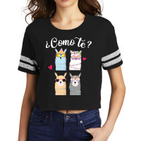 Como Te Llamas Funny Spanish Teacher Bilingual Teacher Scorecard Crop Tee | Artistshot