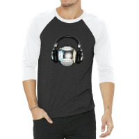 Headphone Disco Ball .png 3/4 Sleeve Shirt | Artistshot