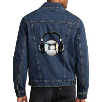 Headphone Disco Ball .png Men Denim Jacket | Artistshot