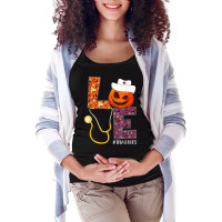 Love Triage Nurse Life Nurse Halloween Pumpkin Costume Maternity Scoop Neck T-shirt | Artistshot