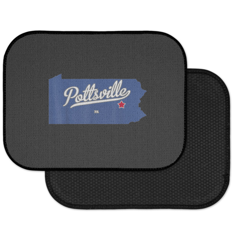 Pottsville Pennsylvania Pa Map Rear Car Mat | Artistshot