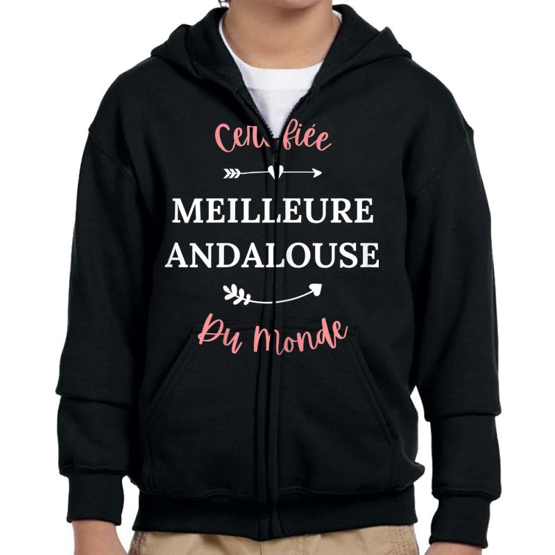 Womens Copine Andalouse Humour Meilleure Andalouse Youth Zipper Hoodie | Artistshot