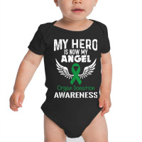 Hero Now Angel  Organ Donation Awareness Supporter Ribbon Baby Bodysuit | Artistshot