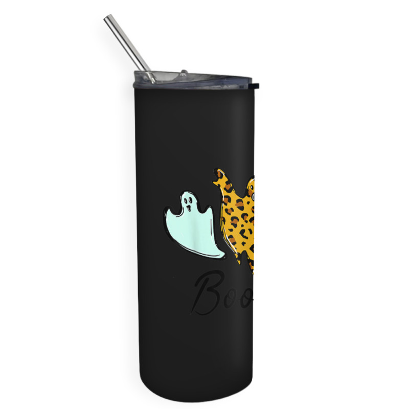 Boo Jee Bleached Leopard Pumpkin Halloween Skinny Tumbler | Artistshot