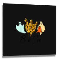 Boo Jee Bleached Leopard Pumpkin Halloween Metal Print Square | Artistshot