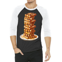 Tall Stack Of Waffles And Syrup 3/4 Sleeve Shirt | Artistshot