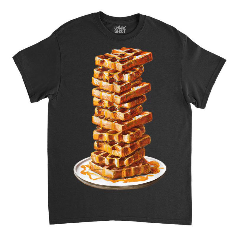 Tall Stack Of Waffles And Syrup Classic T-shirt by Outpost | Artistshot