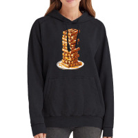 Tall Stack Of Waffles And Syrup Vintage Hoodie | Artistshot