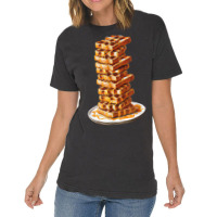 Tall Stack Of Waffles And Syrup Vintage T-shirt | Artistshot