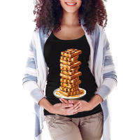 Tall Stack Of Waffles And Syrup Maternity Scoop Neck T-shirt | Artistshot