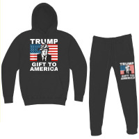 Gift To America Trump Pro Trump Anti Democrat Hoodie & Jogger Set | Artistshot