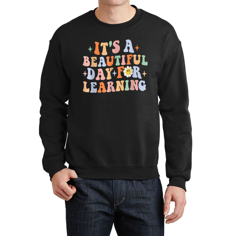 Its Beautiful Day For Learning Retro Teacher Students Women Xmas Crewneck Sweatshirt | Artistshot