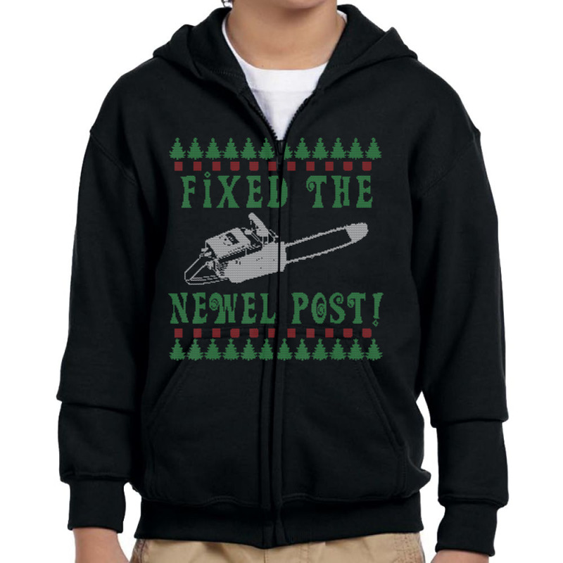 Chainsaw Christmas Ugly Christmas Sweater Youth Zipper Hoodie by cm-arts | Artistshot