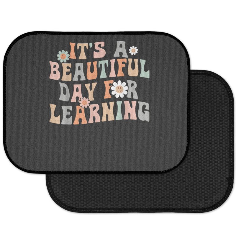 Its Beautiful Day For Learning Retro Teacher Students Womengift Rear Car Mat | Artistshot