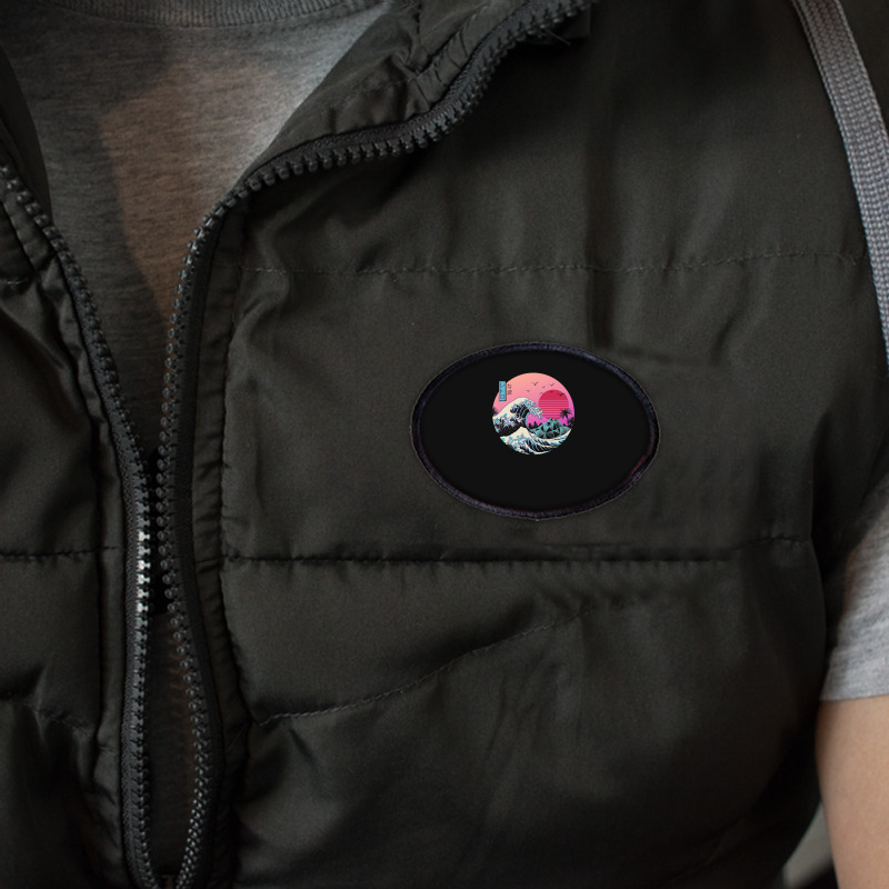 The Great Retro Wave Oval Patch | Artistshot