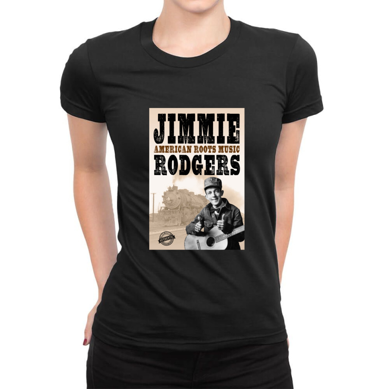 Jimmie Rodgers - American Roots Classic Ladies Fitted T-Shirt by JamesMccollough | Artistshot