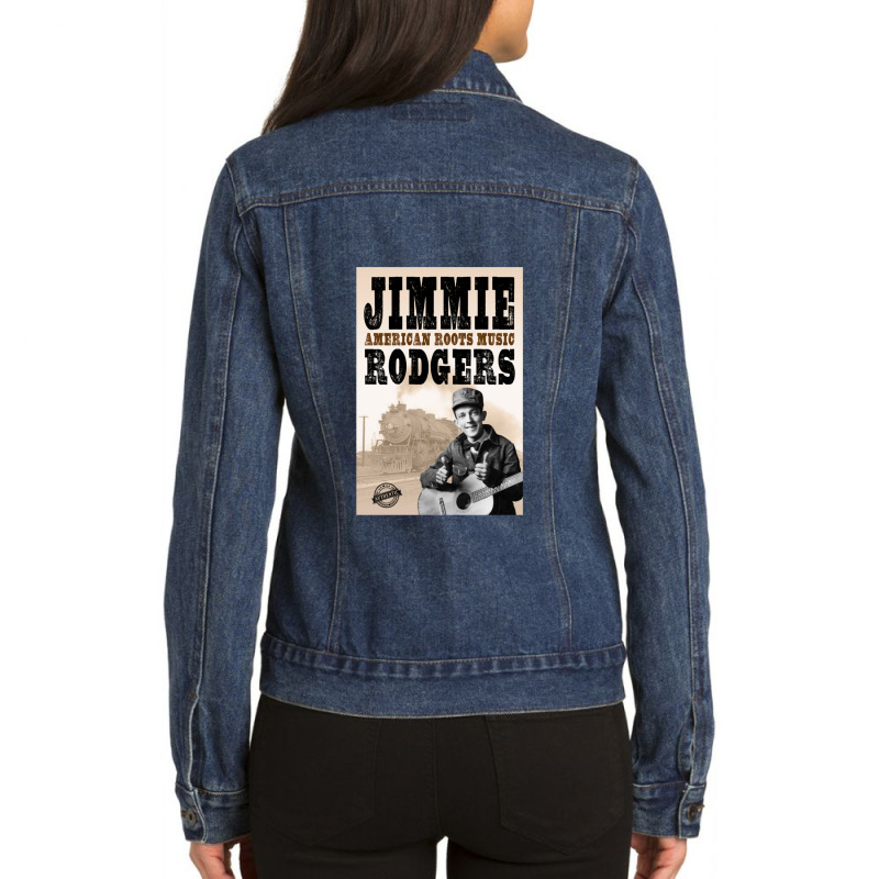 Jimmie Rodgers - American Roots Classic Ladies Denim Jacket by JamesMccollough | Artistshot