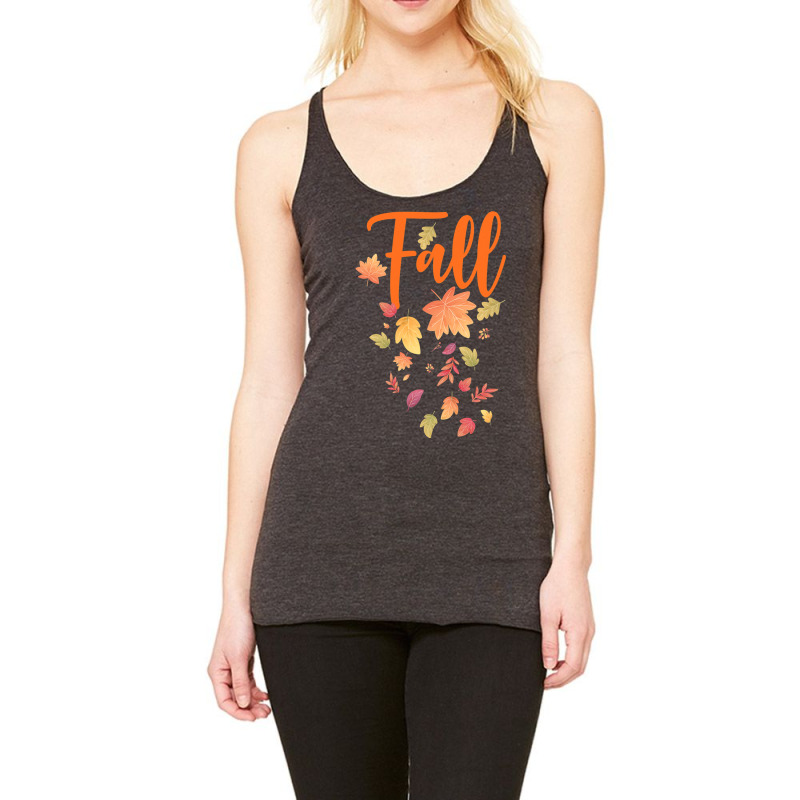 Autumn Leaf Fall Season Leaf Love Autumn Racerback Tank by MG91 | Artistshot