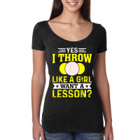 Yes I Throw Lika A Girl Shot Putter Track And Field Shot Put Women's Triblend Scoop T-shirt | Artistshot