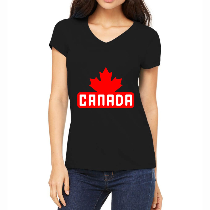 Canada Design Women's V-Neck T-Shirt by cm-arts | Artistshot