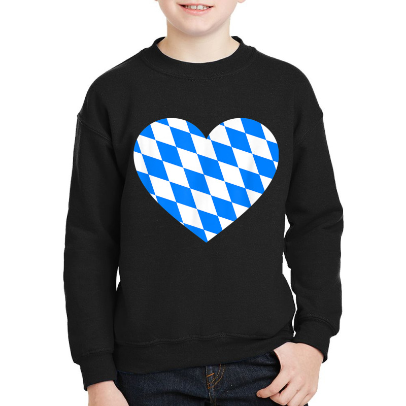 Love Germany State Bavaria Flag Colors Blue Diamonds T Shirt Youth Sweatshirt by cm-arts | Artistshot