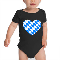 Love Germany State Bavaria Flag Colors Blue Diamonds T Shirt Baby Bodysuit | Artistshot