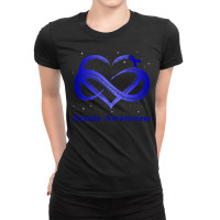 I Wear Blue For Ataxia Awareness Warrior Pullover Hoodie Ladies Fitted T-shirt | Artistshot