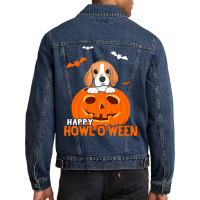 Cute Halloween Beagle Dog Pumpkin Costumes Thanksgiving Men Denim Jacket | Artistshot