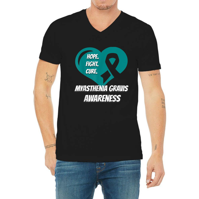 Myasthenia Gravis Tshirt Hope Fight Cure V-neck Tee | Artistshot