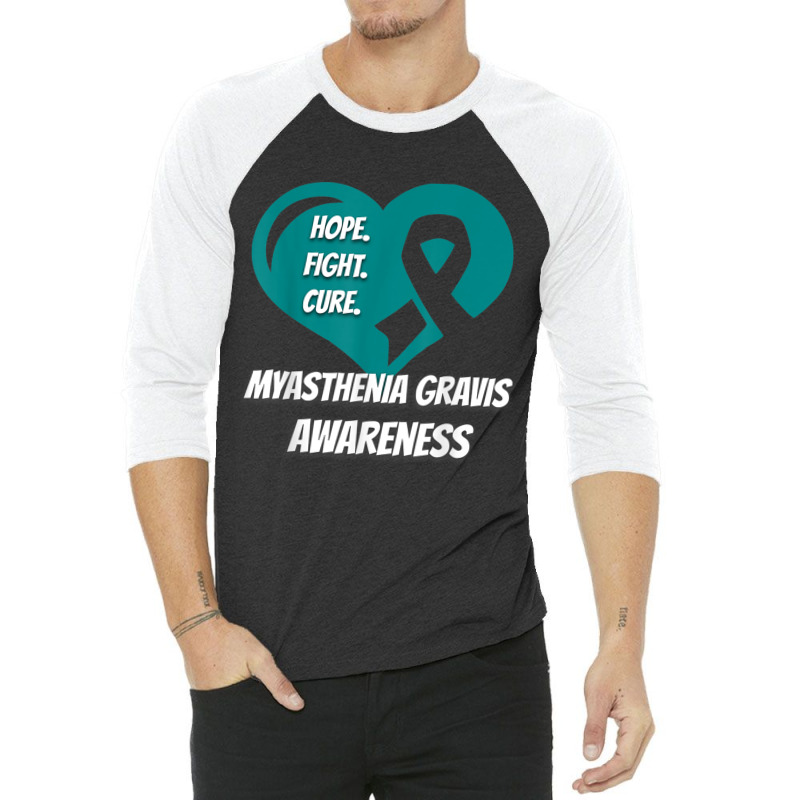 Myasthenia Gravis Tshirt Hope Fight Cure 3/4 Sleeve Shirt | Artistshot