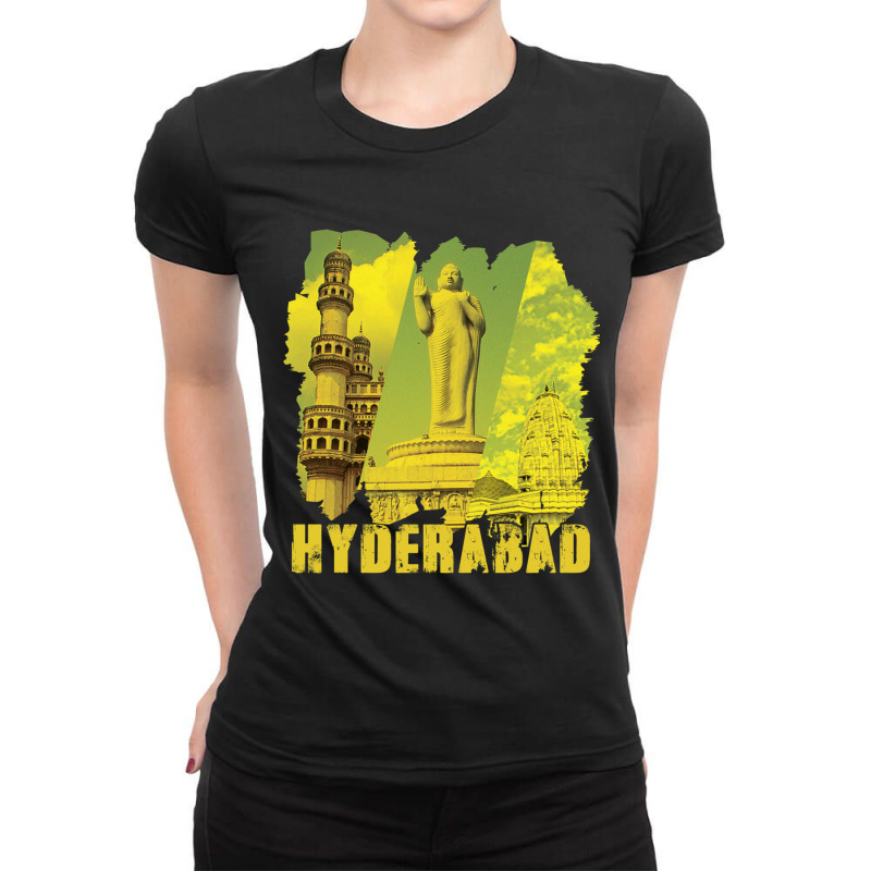 Hyderabad - Multicultural City Ladies Fitted T-Shirt by cm-arts | Artistshot