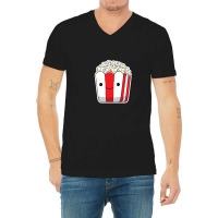 Cute Pop Corn Sticker V-neck Tee | Artistshot