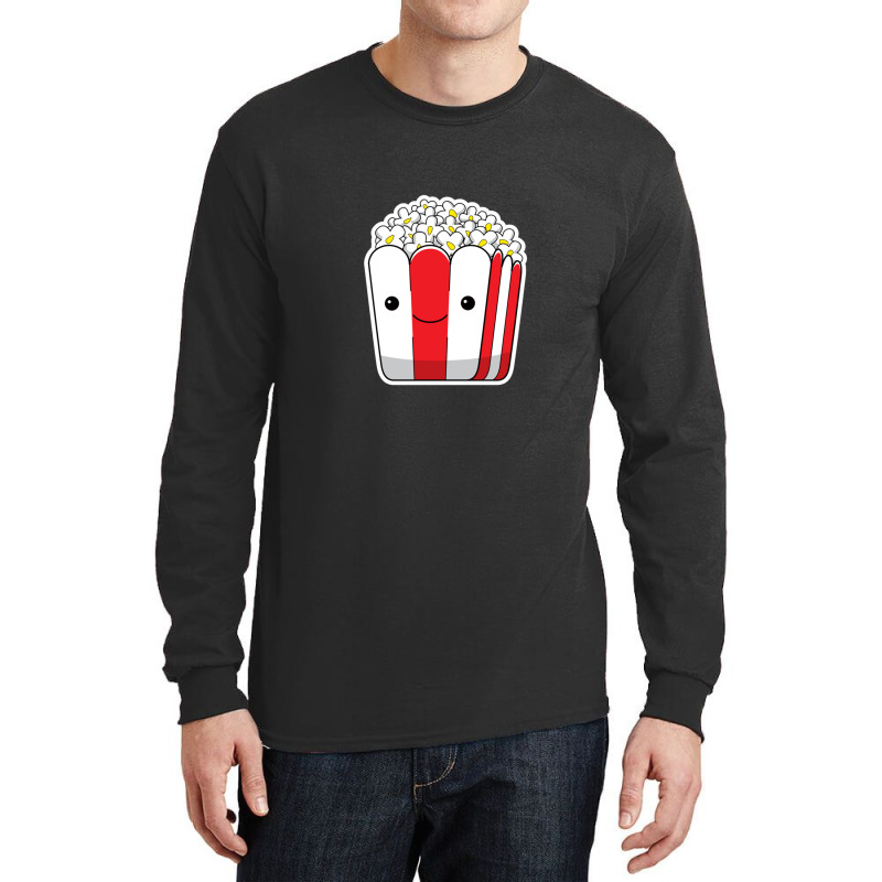 Cute Pop Corn Sticker Long Sleeve Shirts | Artistshot