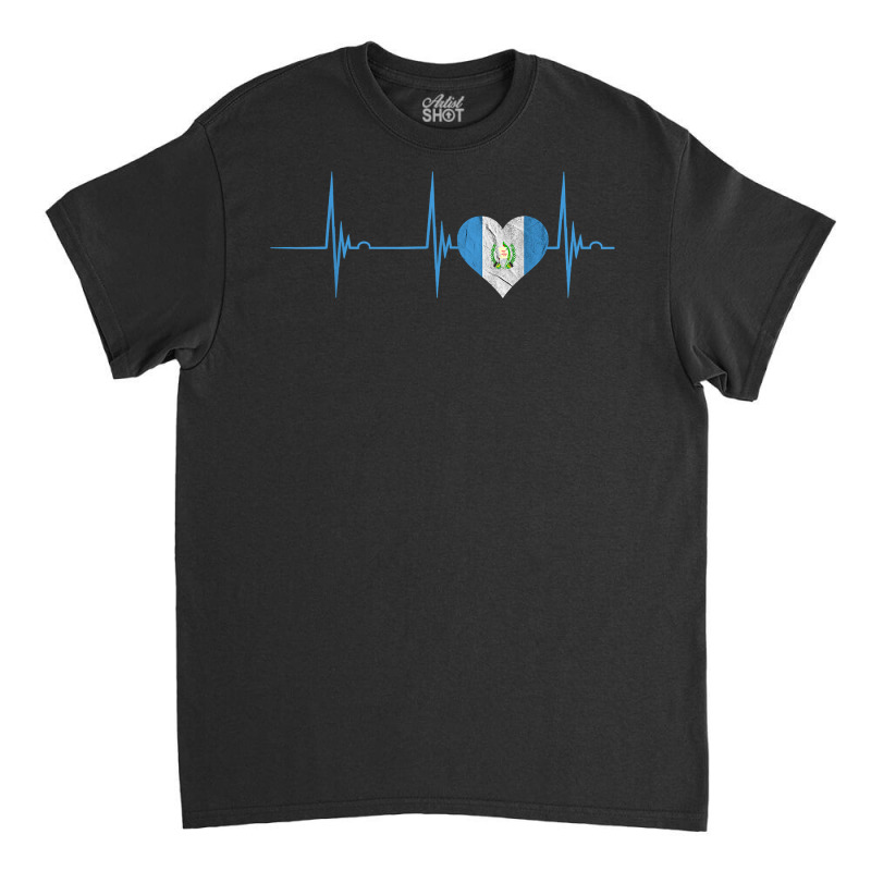 Guatemala Heart Guatemalan Heartbeat Ekg Pulse Chapin Mayan T Shirt Classic T-shirt by cm-arts | Artistshot