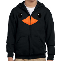 Funny Duck Face Cute Halloween Costume Party Youth Zipper Hoodie | Artistshot