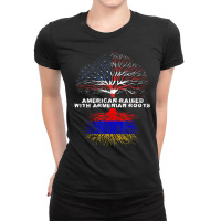 American Raised With Armenian Roots Armenia Ladies Fitted T-shirt | Artistshot