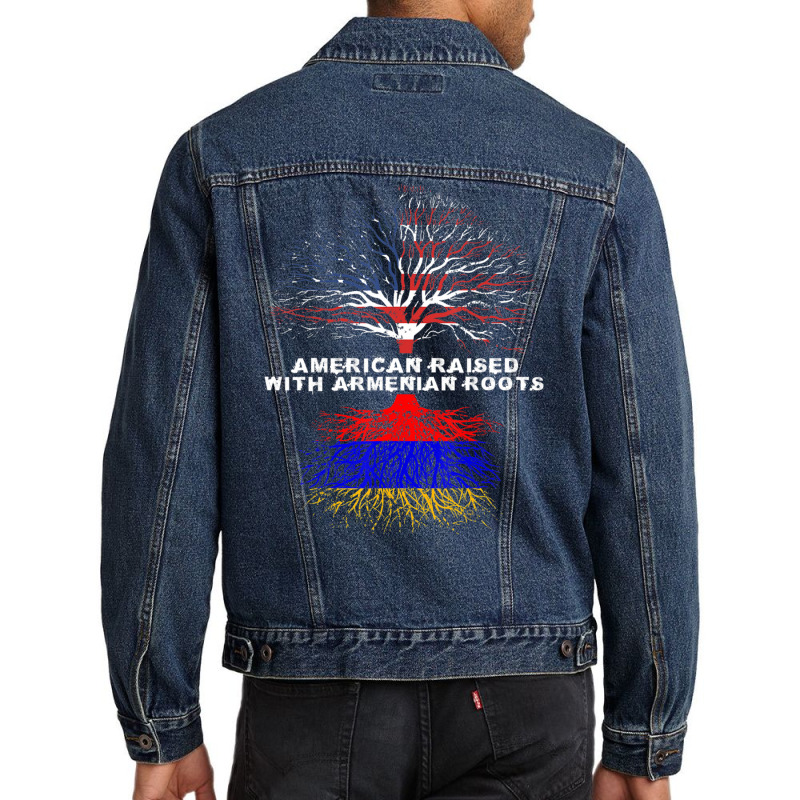 American Raised With Armenian Roots Armenia Men Denim Jacket | Artistshot