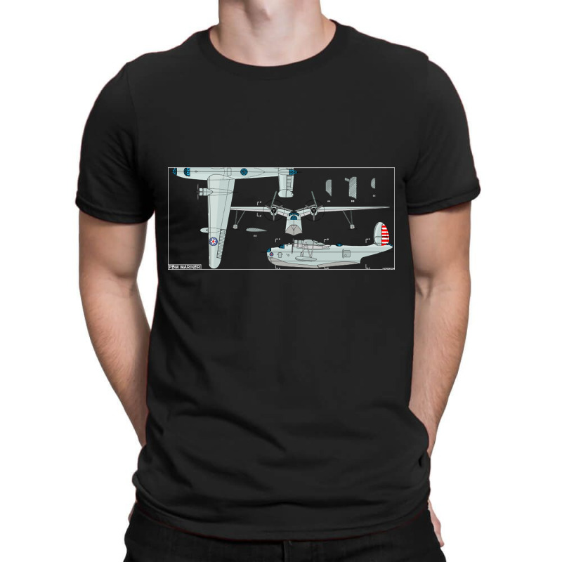 Pbm Mariner American Ww2 Patrol Bomber Flying Boat Diagram Gift T-shirt | Artistshot