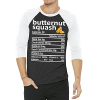 Butternut Squash Nutrition Food Thanksgiving Funny Christmas T Shirt 3/4 Sleeve Shirt | Artistshot